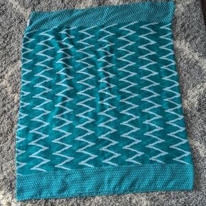 Charming Charlie Teal Zigzag Pattern Infinity Scarf